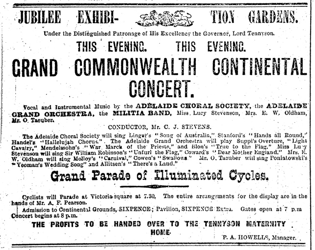 Image of a Grand Continental Concert flyer, 1901